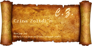 Czina Zoltán névjegykártya