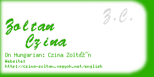 zoltan czina business card